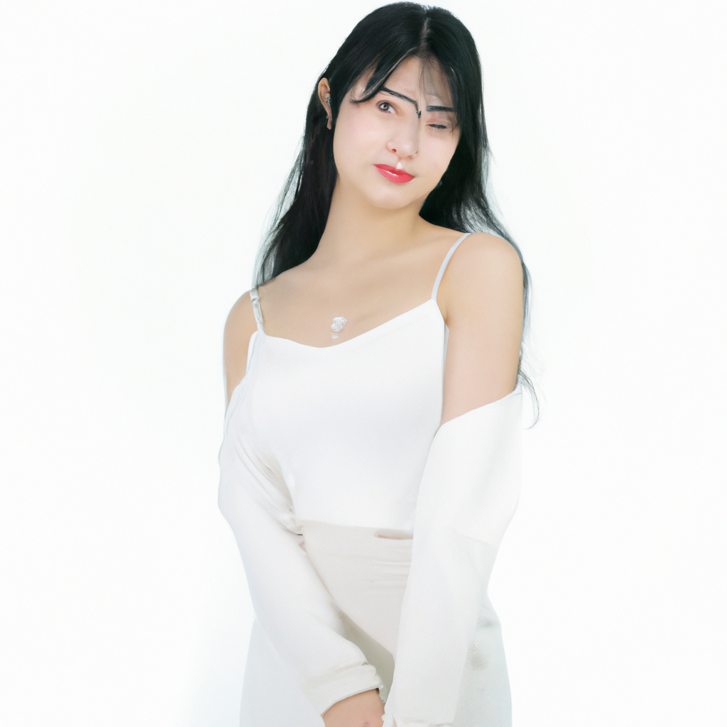 미니멀 조명으로 촬영된 스튜디오 인물 사진, 부드러운 확산광과 흰 배경